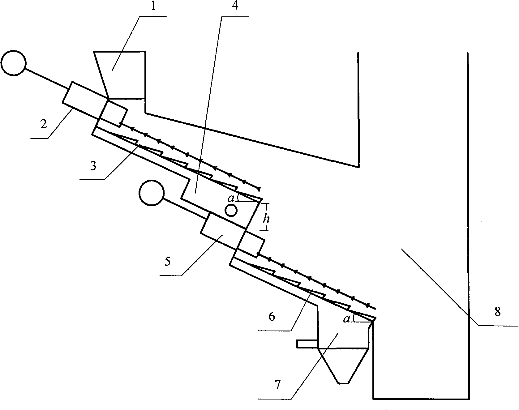 Garbage feeding, prewarming and drying arrangement