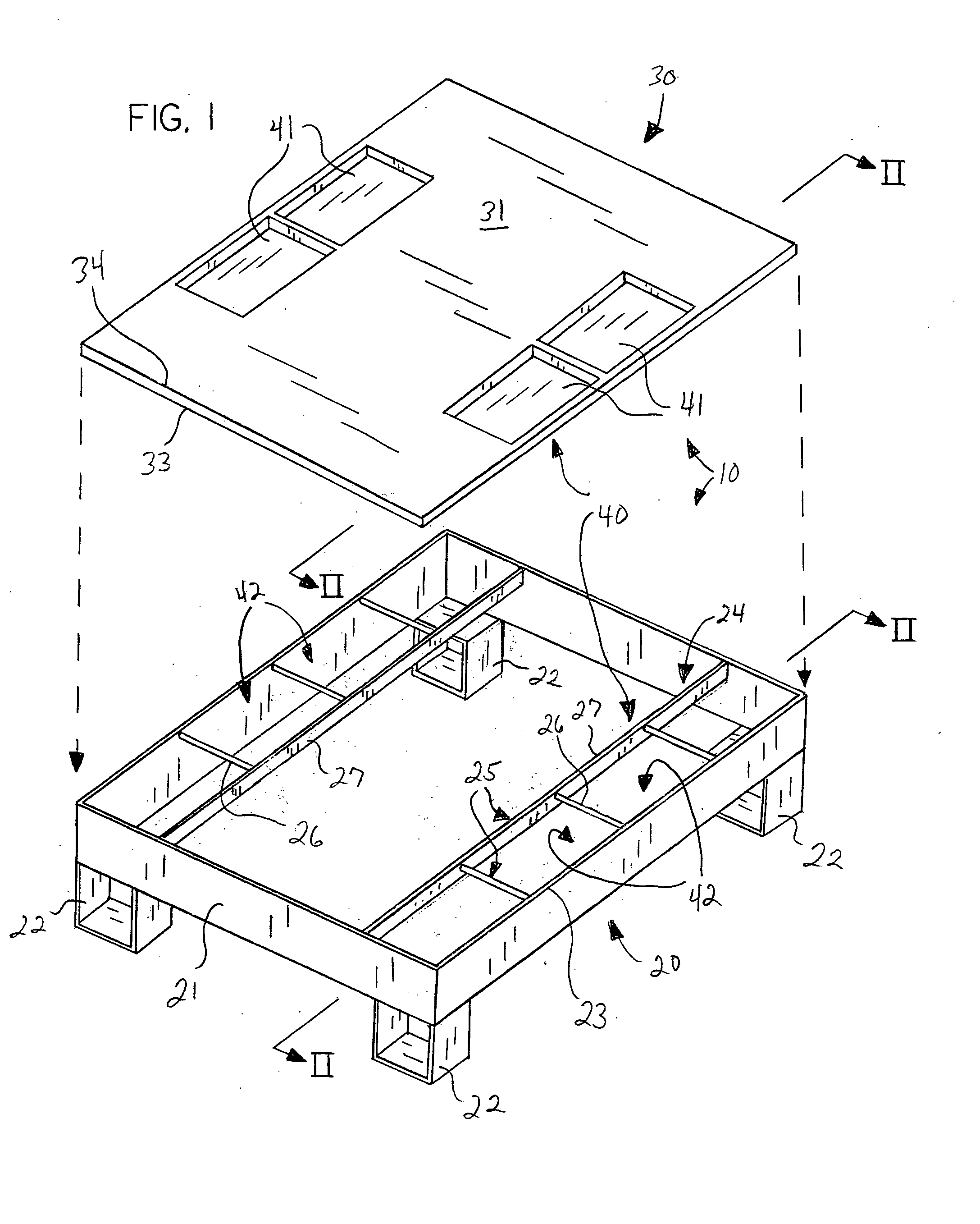 Metal and plastic pallet assembly