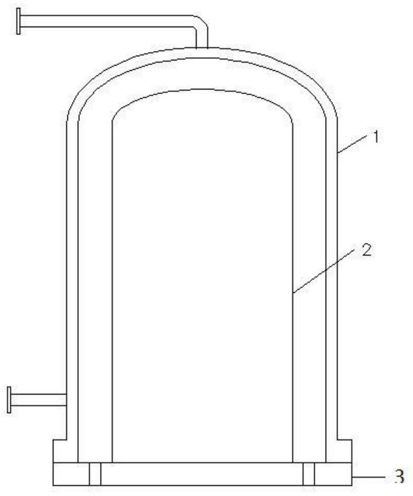 Coating device and method for inner wall of polysilicon reduction furnace