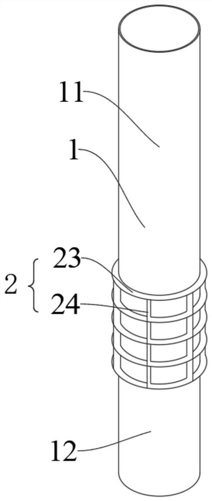 Offshore wind power foundation with turbulent flow net