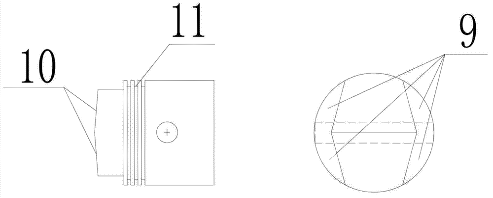 No-cylinder-cover double-combustion-chamber horizontal type four-stroke internal combustion engine