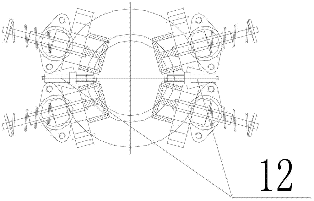 No-cylinder-cover double-combustion-chamber horizontal type four-stroke internal combustion engine