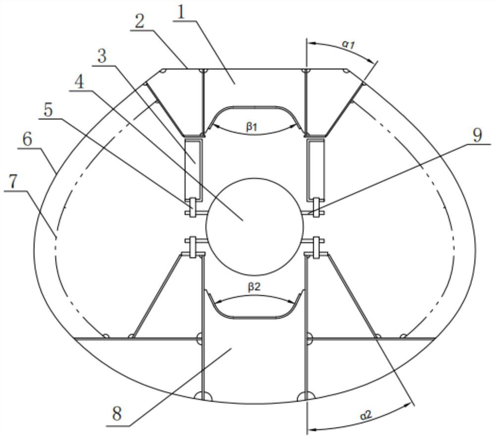 A vertically symmetrical thrust bearing base for a small waterplane area catamaran