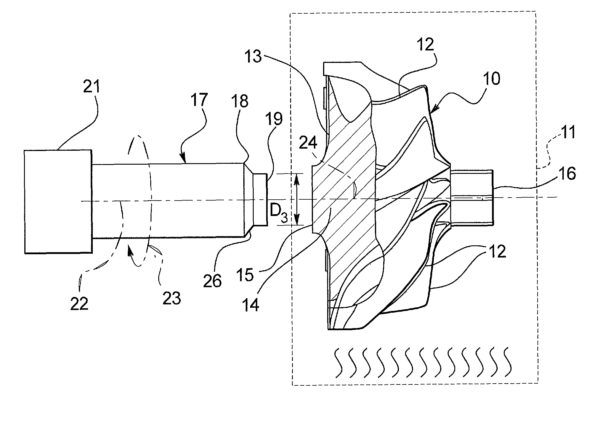 Friction welding of titanium aluminide turbine to titanium alloy shaft