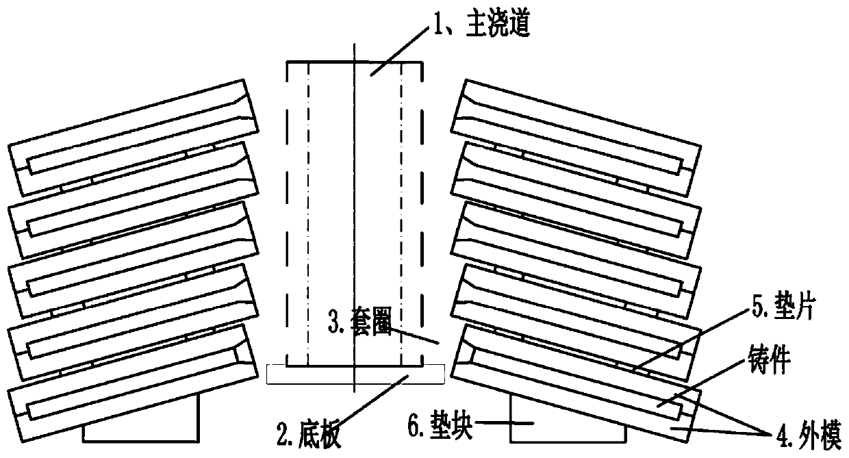 Large complex rudder framework titanium alloy casting method