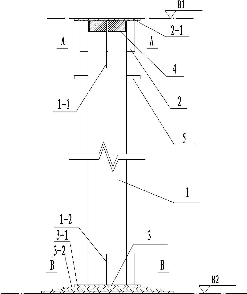 Adjustable support and construction method thereof