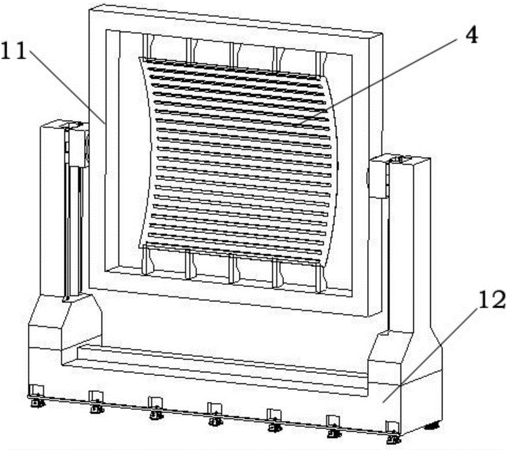 Overall layout method for automatic drilling-riveting machine capable of adjusting height and rotary angle of aircraft panel