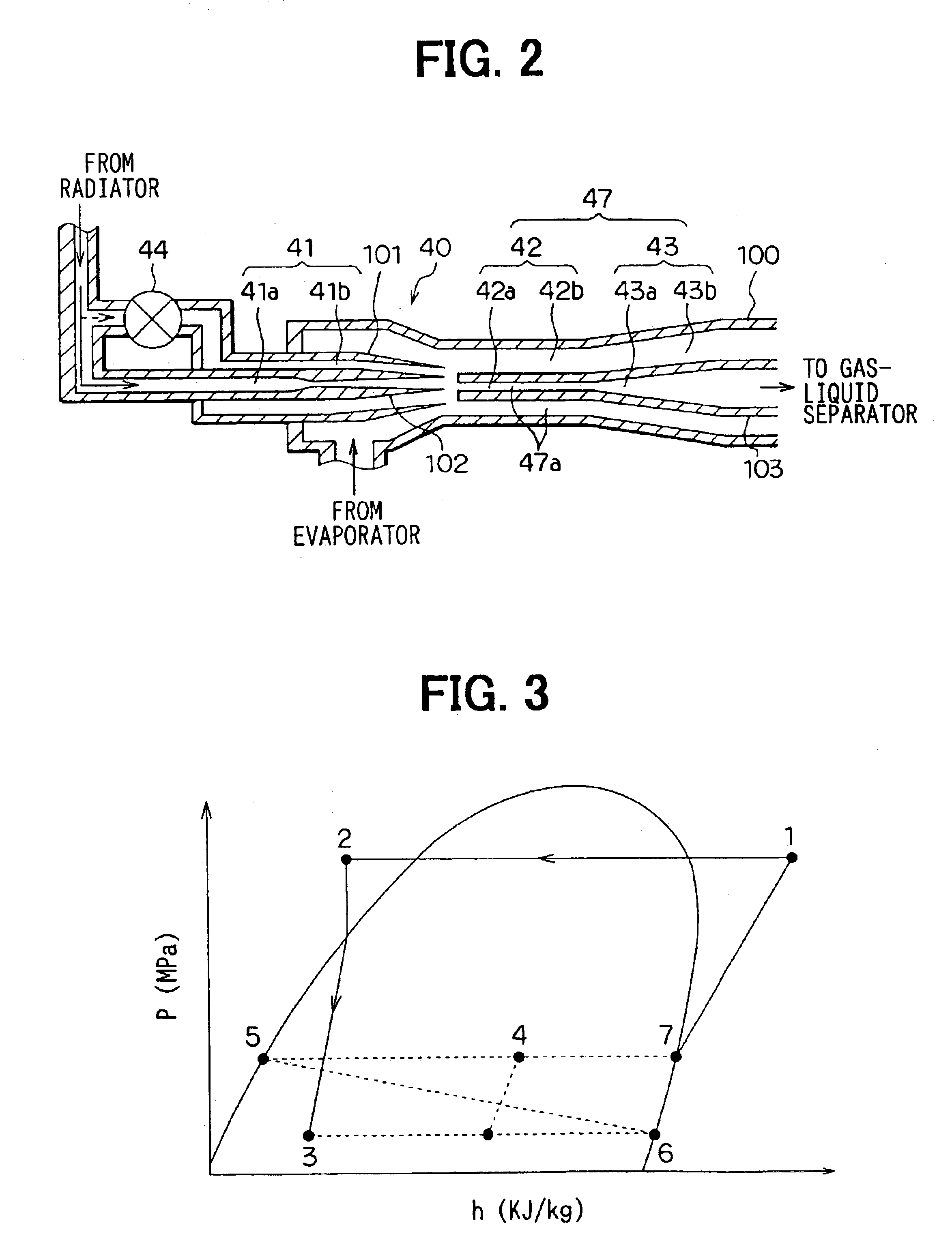 Ejector-type depressurizer for vapor compression refrigeration system