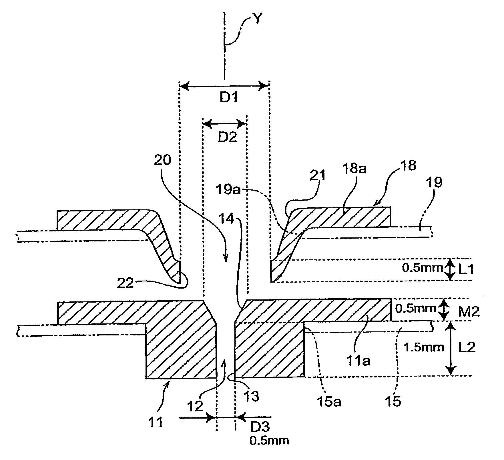 Gas discharge tube with discharge path limiting means