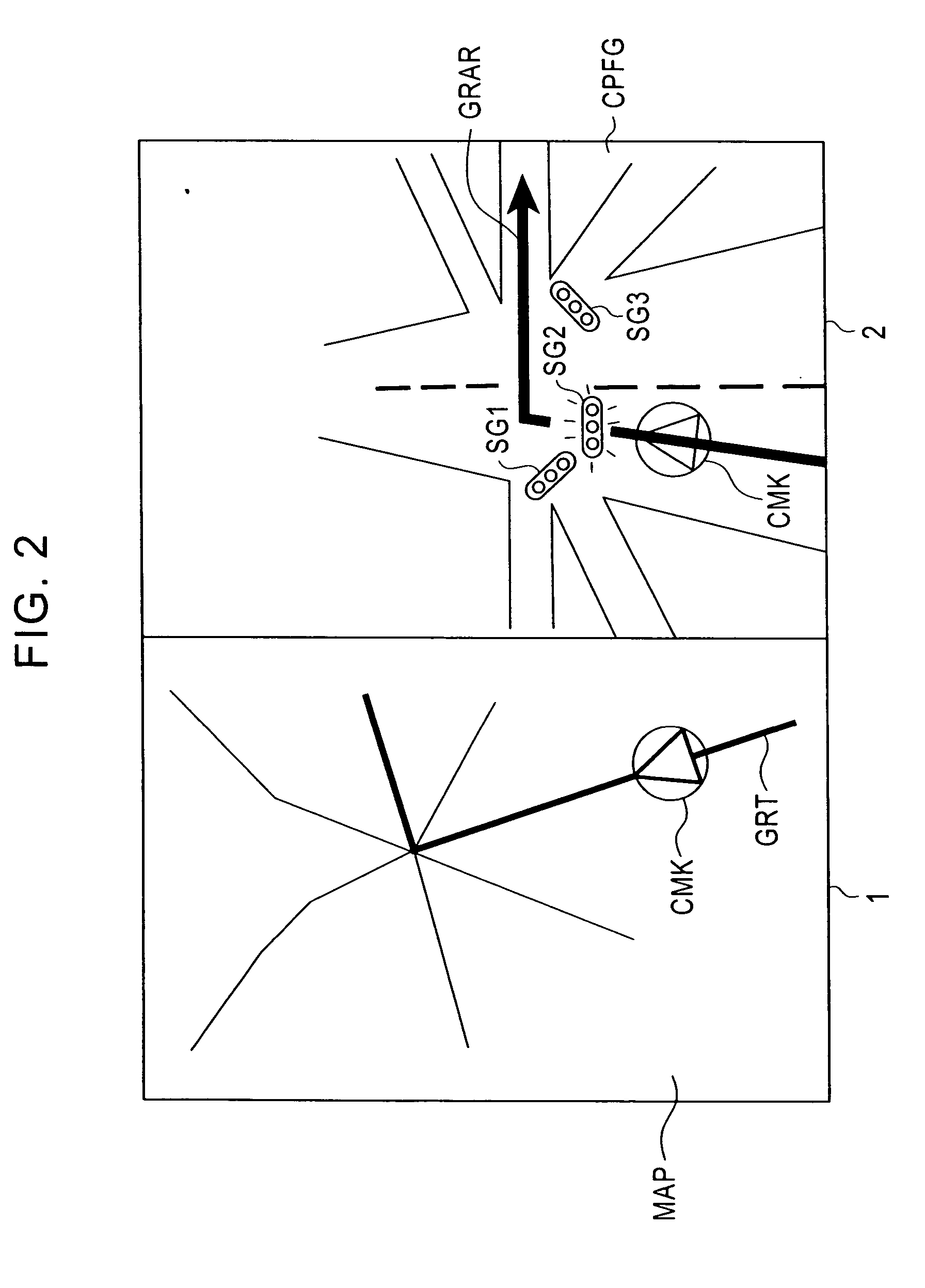 Navigation system and intersection guidance method