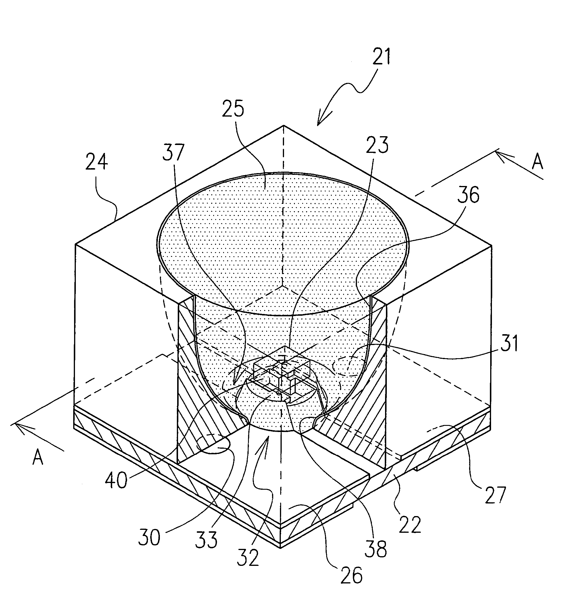 Light emitting diode with reflection cup