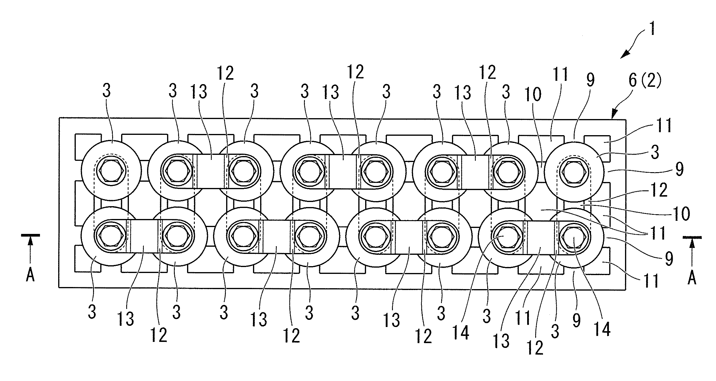 Battery container unit