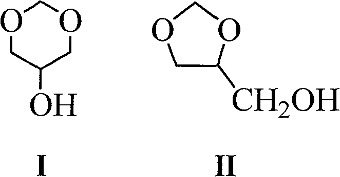 Method for synthesizing glycerol formal through reaction of glycerol and formaldehyde