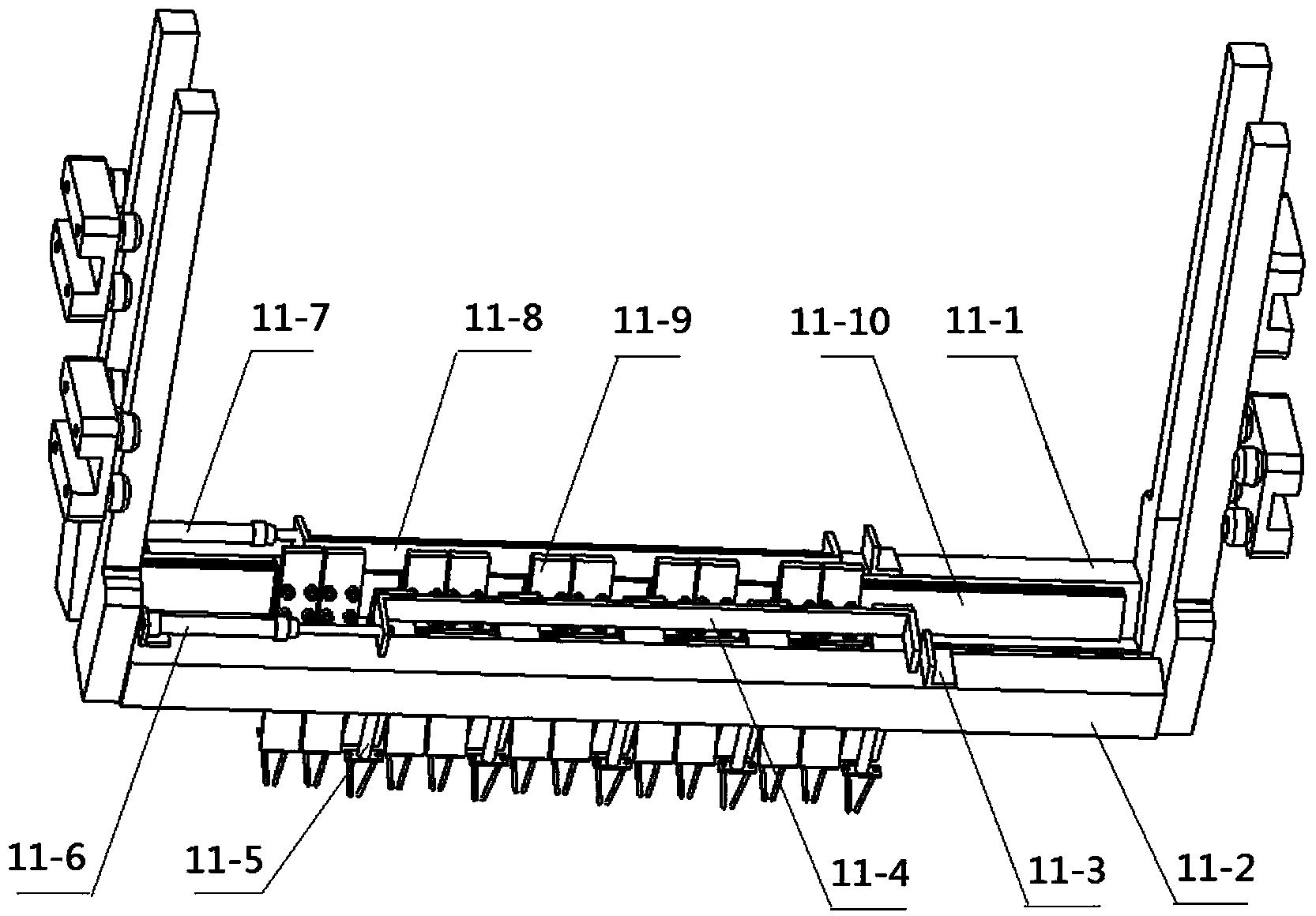 Hole tray seedling combination pot-in transplanter