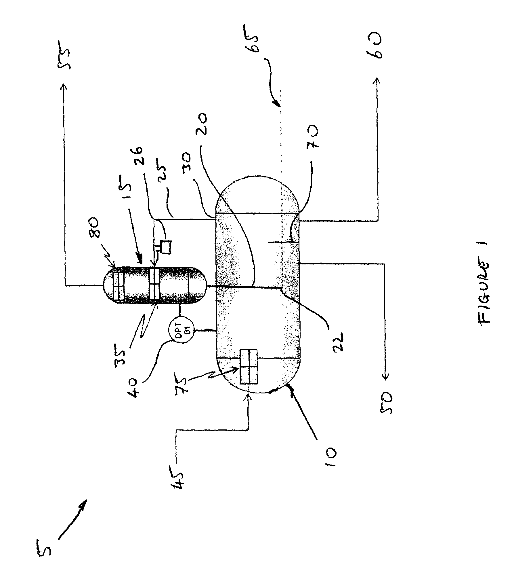 Separator and method for separation