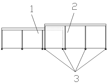 Track moving type rebar machining shed