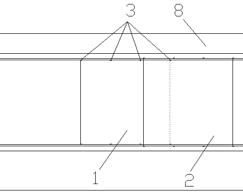 Track moving type rebar machining shed