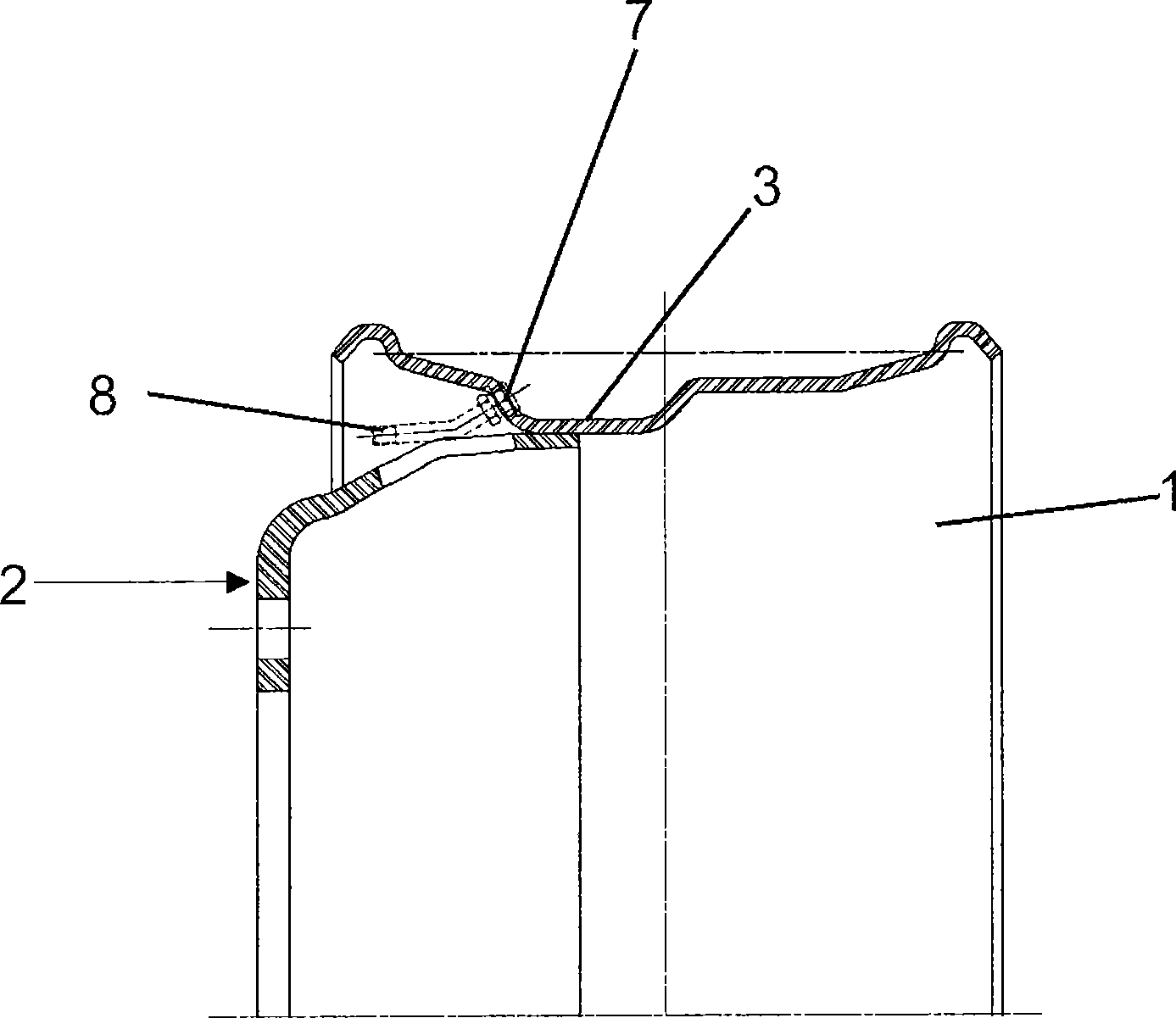 Steel wheel without a tube