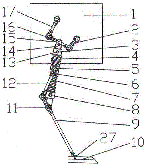 Bionic passive rebound mechanical leg