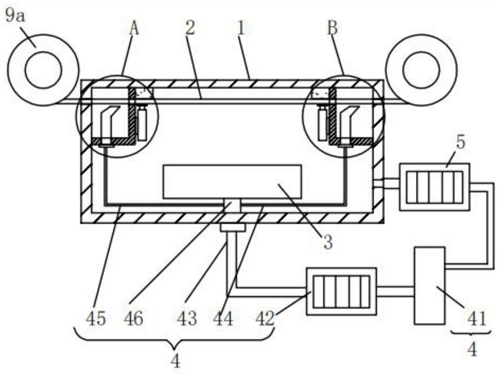 Ramp sheet resistance type metallized film evaporation device