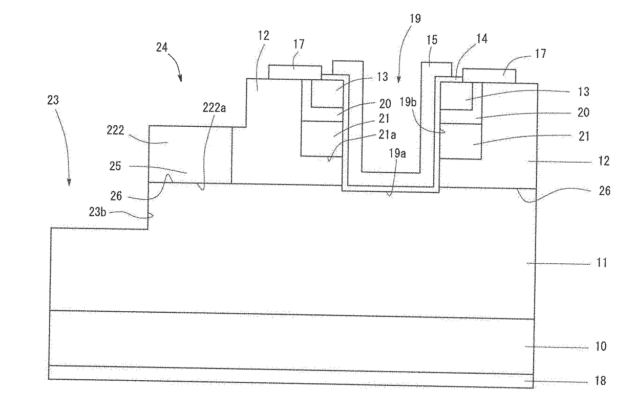 Semiconductor device and production method therefor