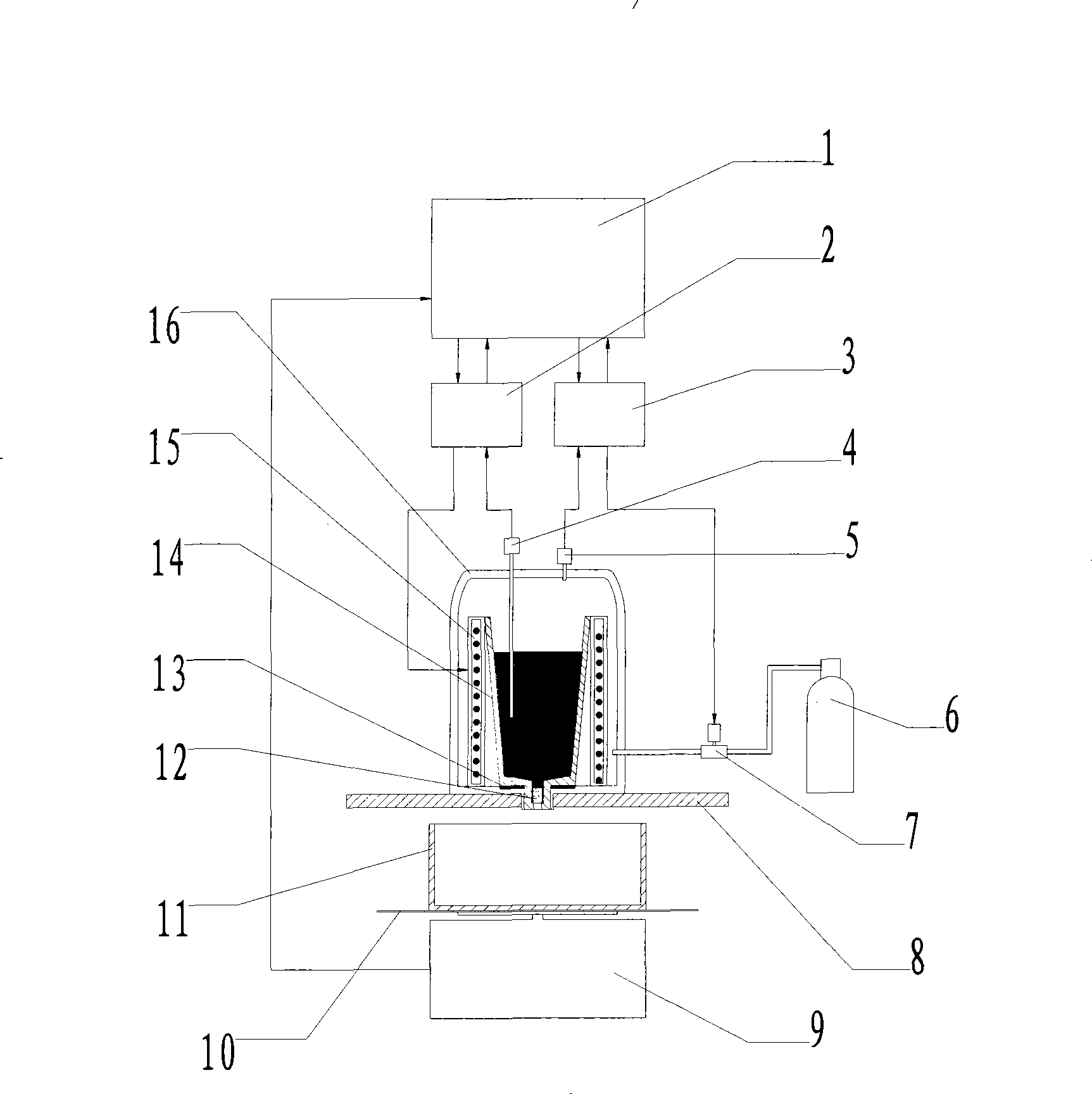 Air pressure type device for detecting aluminum melt impurity and method thereof