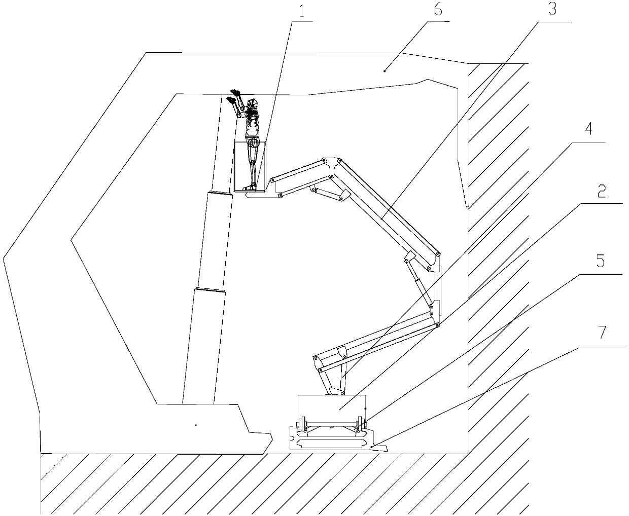 A hydraulic support maintenance platform