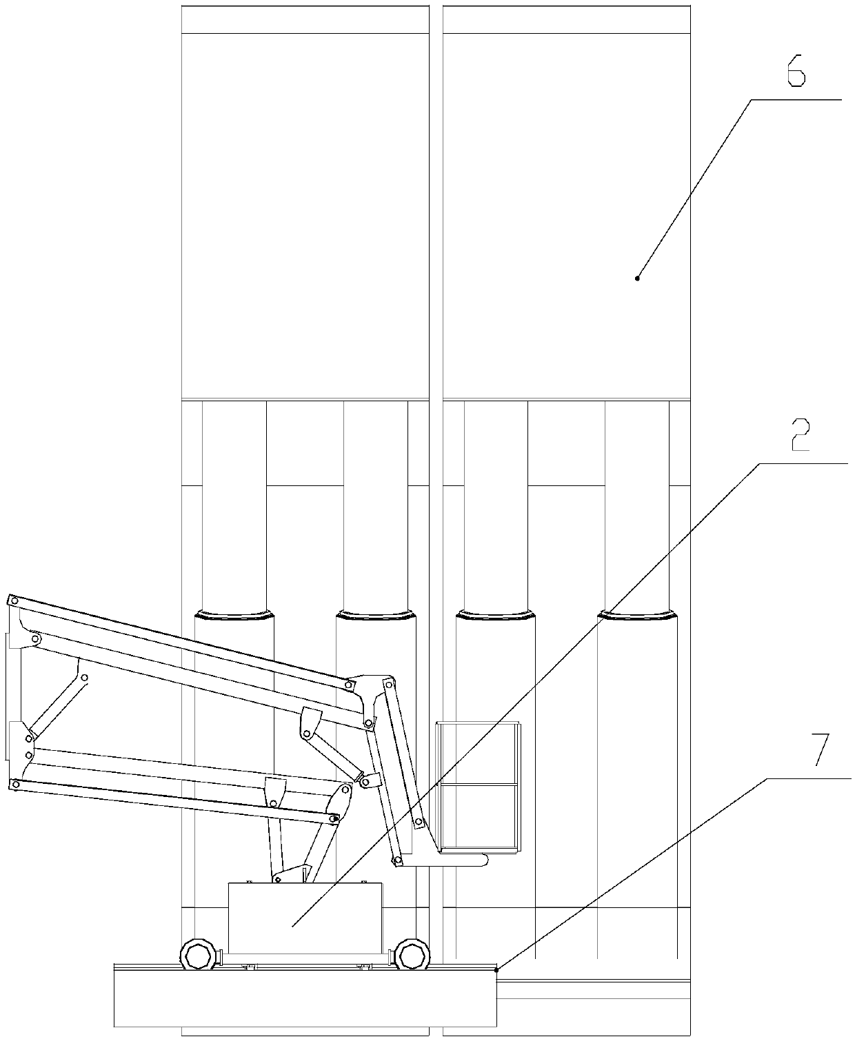 A hydraulic support maintenance platform