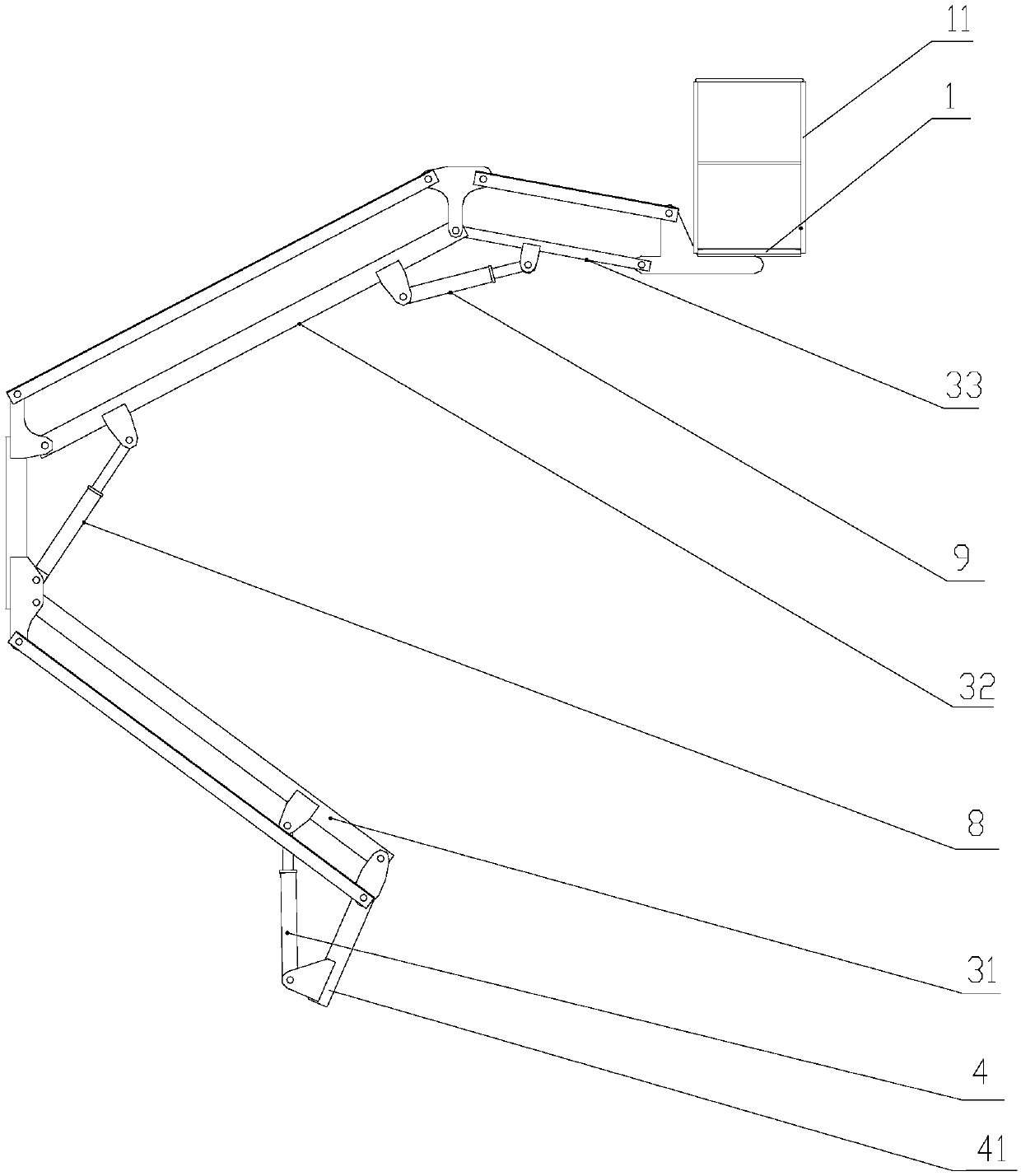 A hydraulic support maintenance platform