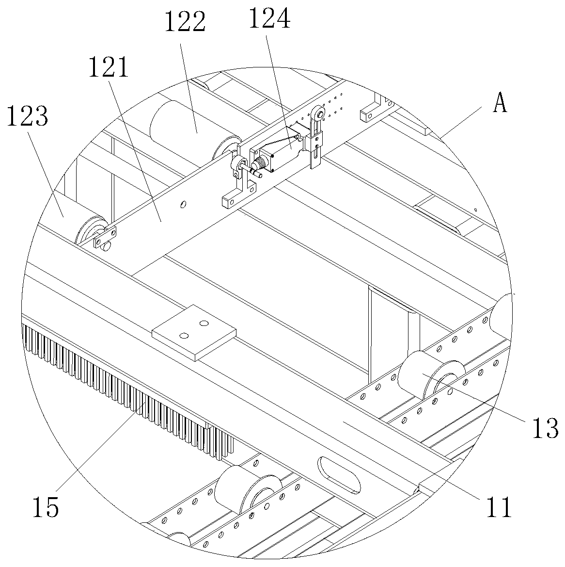 Transverse plate imbricating and welding integrated machine