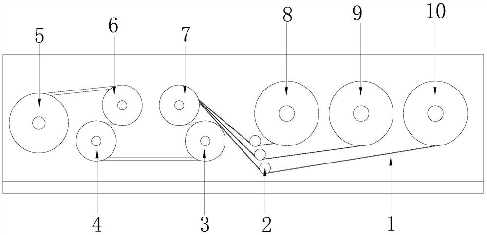 Hot-pressing equipment for composite non-woven fabric