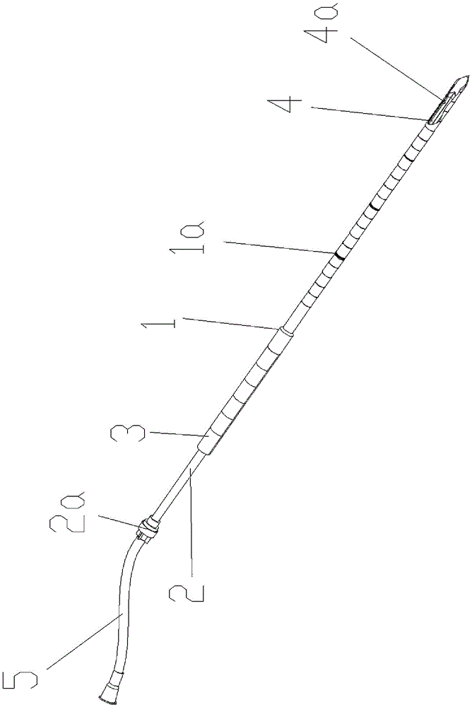 An interventional cyst puncture needle