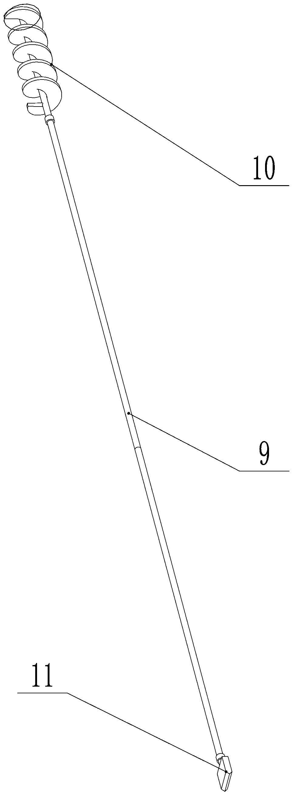 Bulk grain silo deep reverse sampling device and method