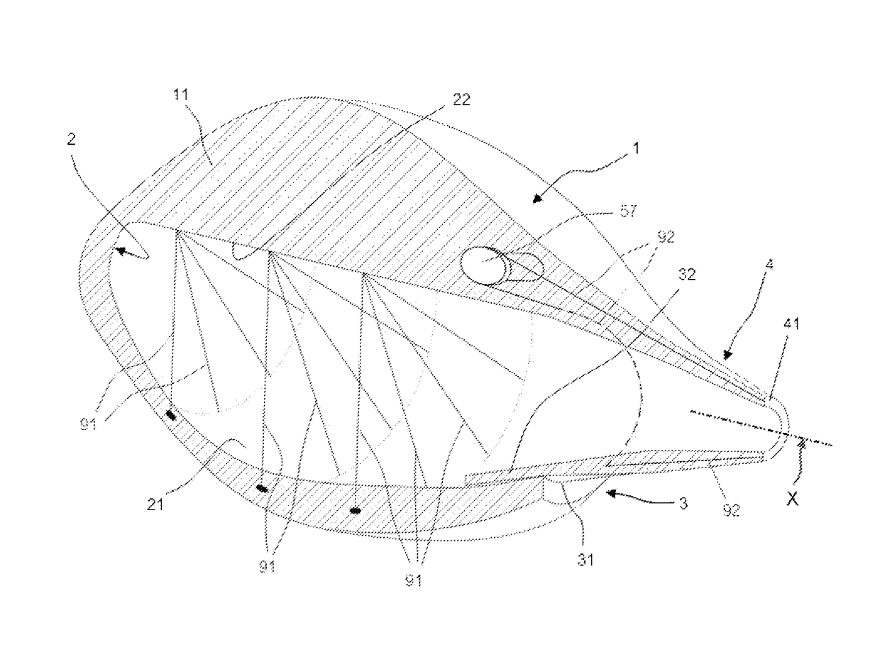 Underwater propeller device with pulsed jets