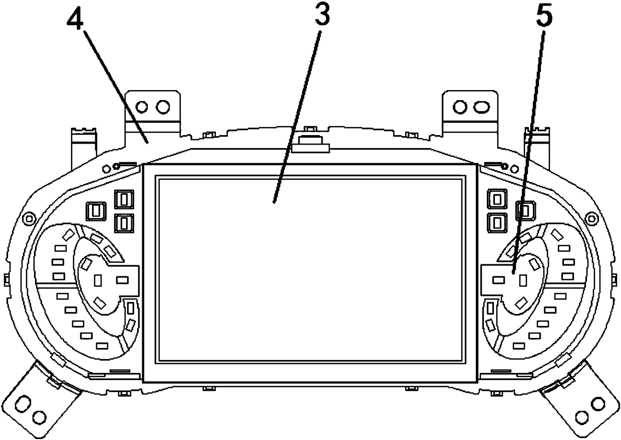 Automobile instrument panel segment code screen color display device, production method and display method