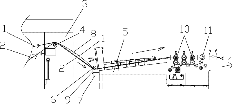 Processing device for preventing inner plastic bag electrostatic adsorption