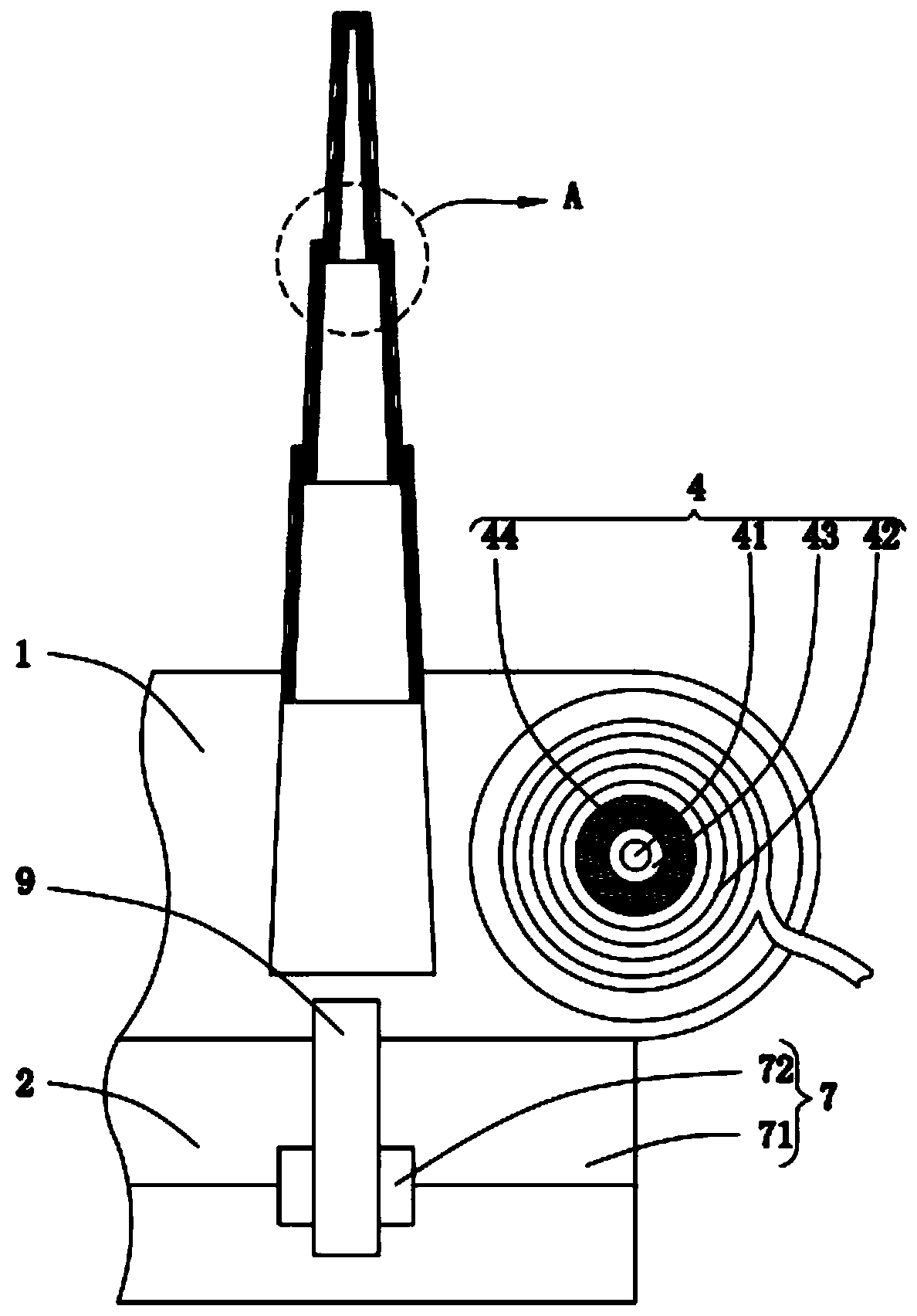 A coal mine safety monitoring device