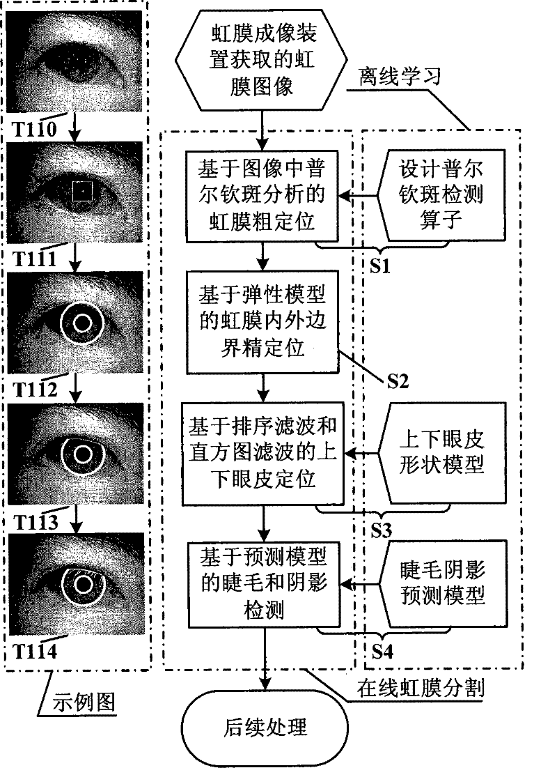 Effective image-region detection and segmentation method for iris recognition