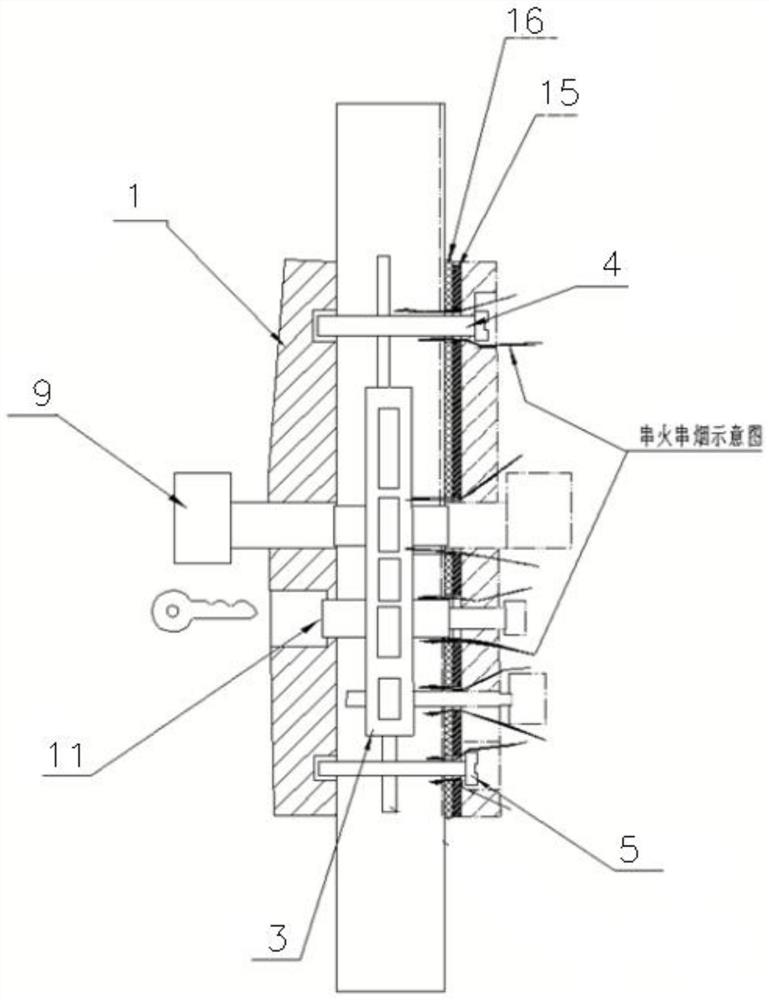 Device and method for guaranteeing fire-resistant integrity of intelligent door lock