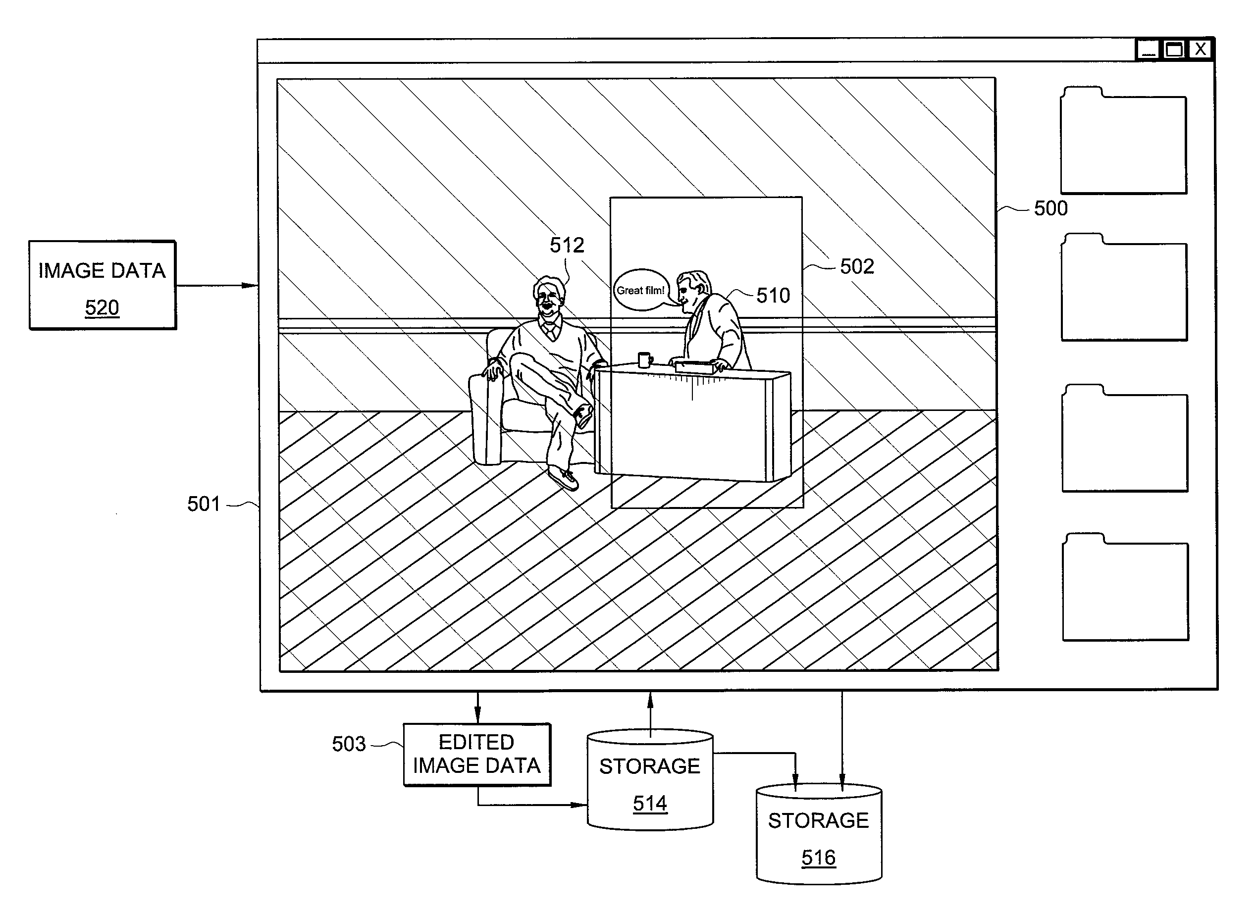 System and method for editing image data for media repurposing