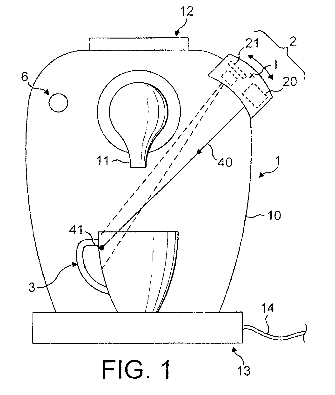 Device and method for controlling the filling of a cup by a vending machine