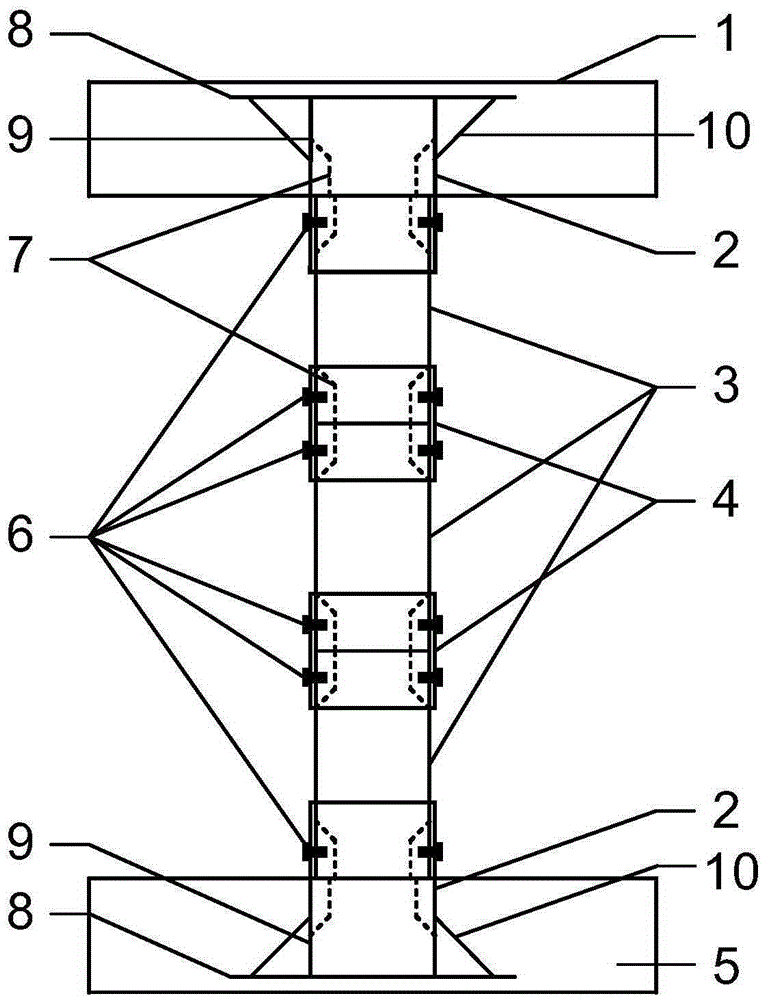 Precast segment assembled concrete filled steel tube bridge pier based on bolted connection