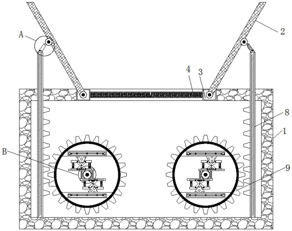 New energy solar power generation device adjusted by adopting thermal expansion and cold contraction