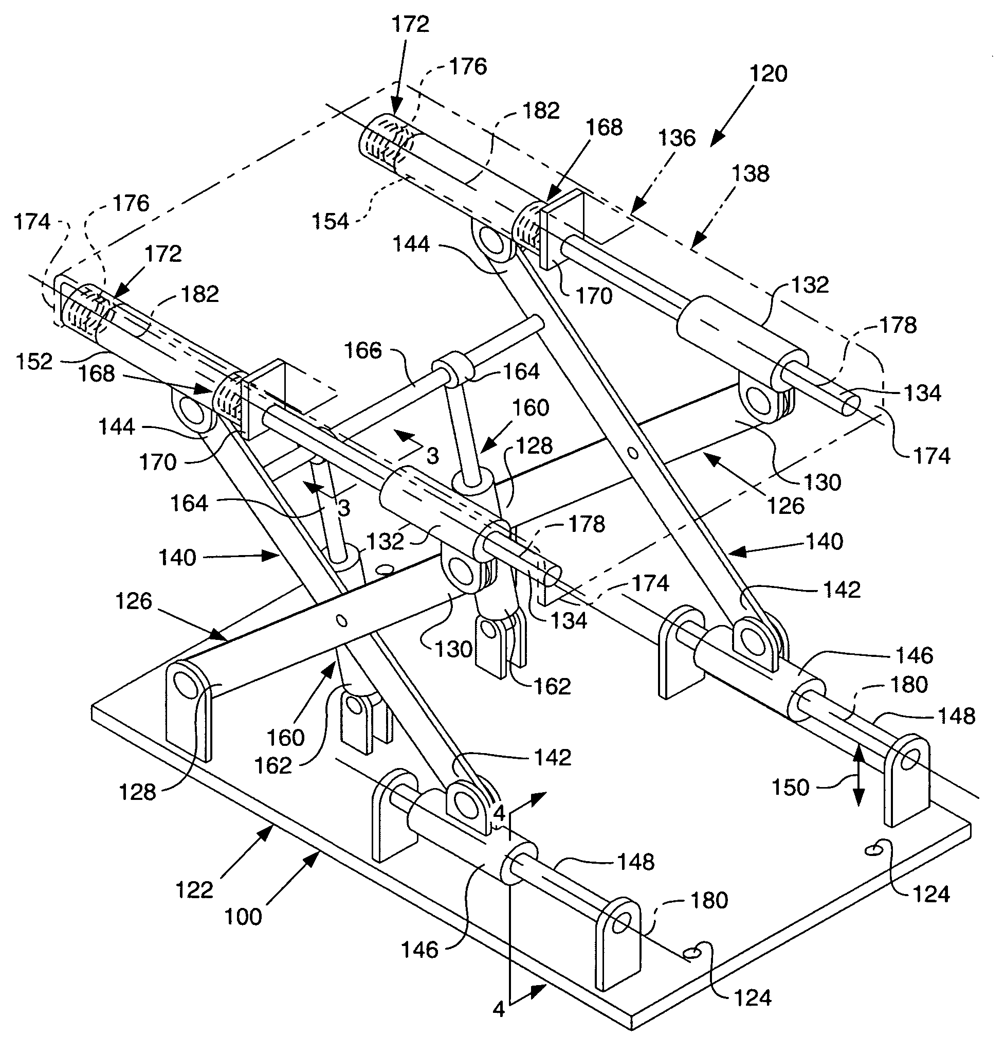 Scissor suspension