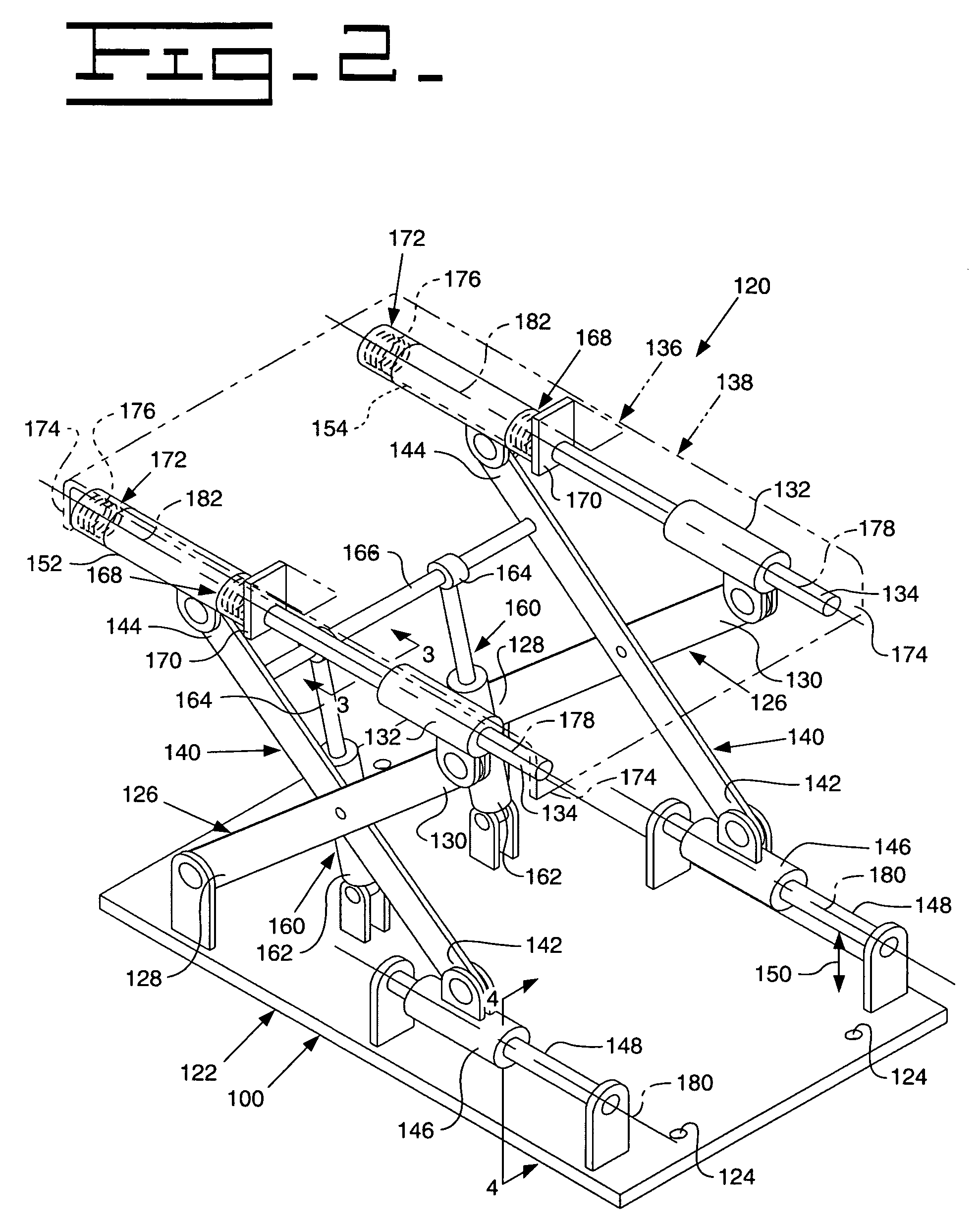 Scissor suspension