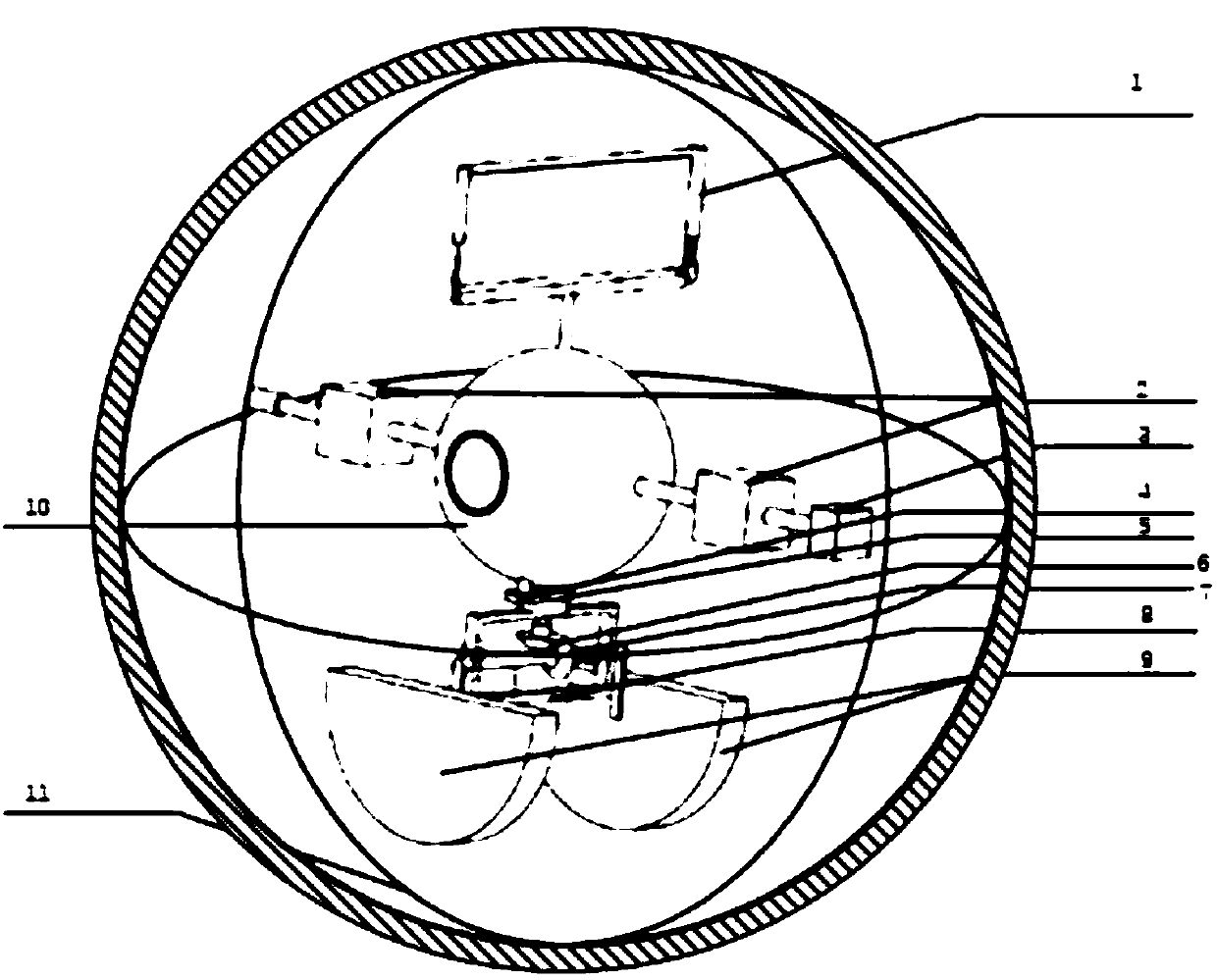 Underwater sail power intelligent spherical vehicle