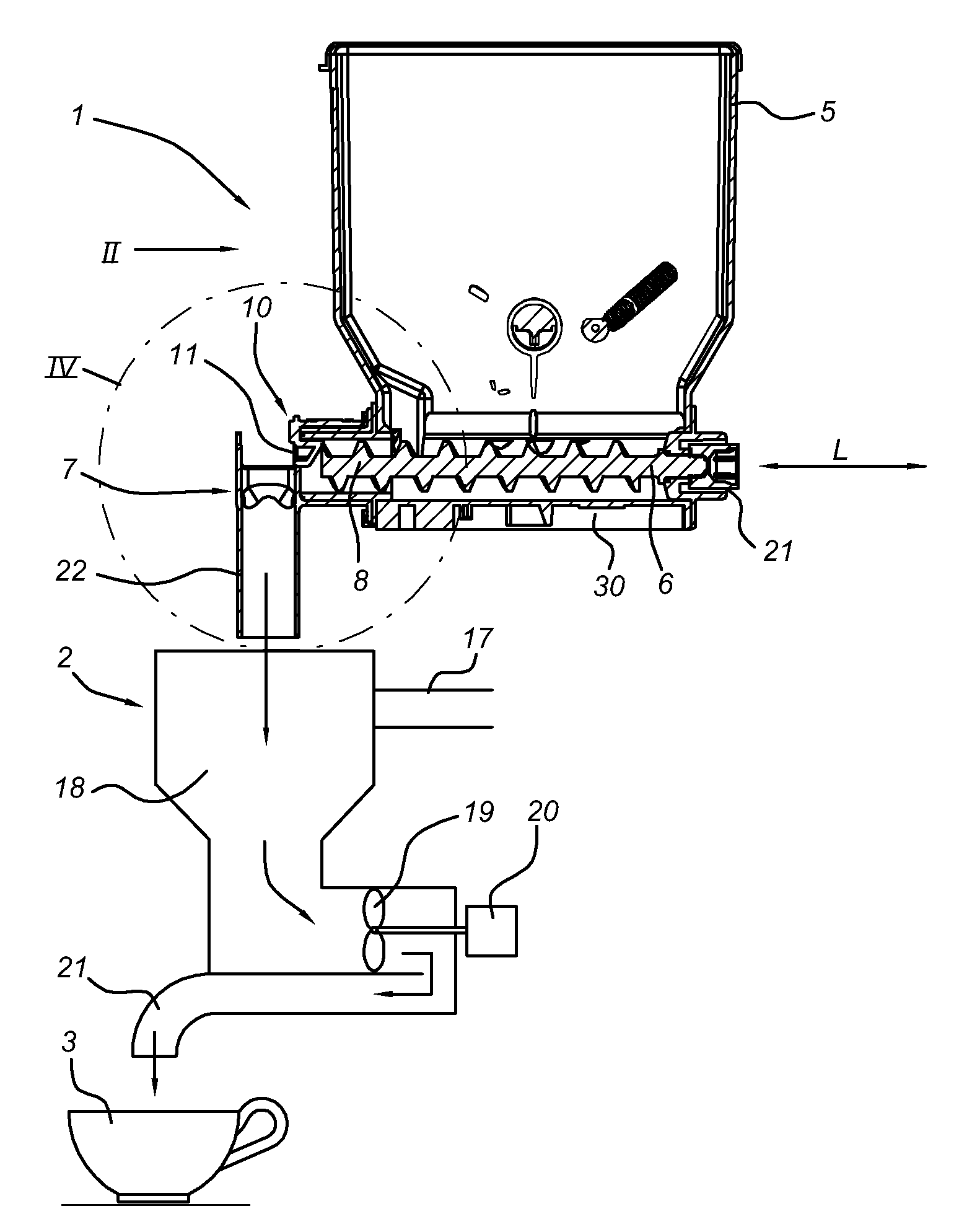 Holder assembly for a powdered ingredient for preparing an instant drink