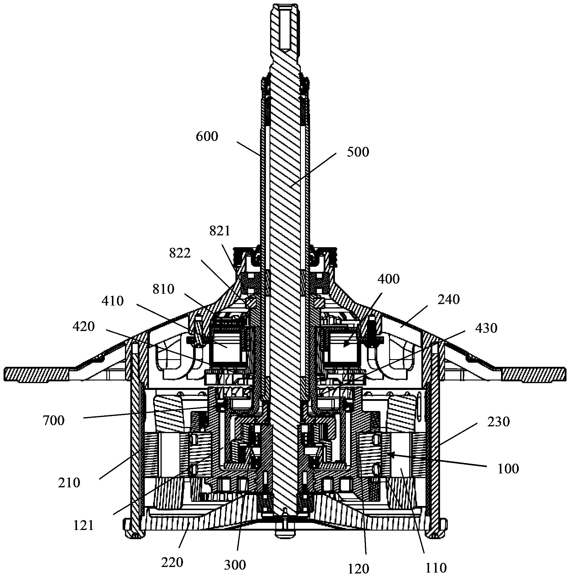 Transmission device of washer driving mechanism, washer driving mechanism and washer