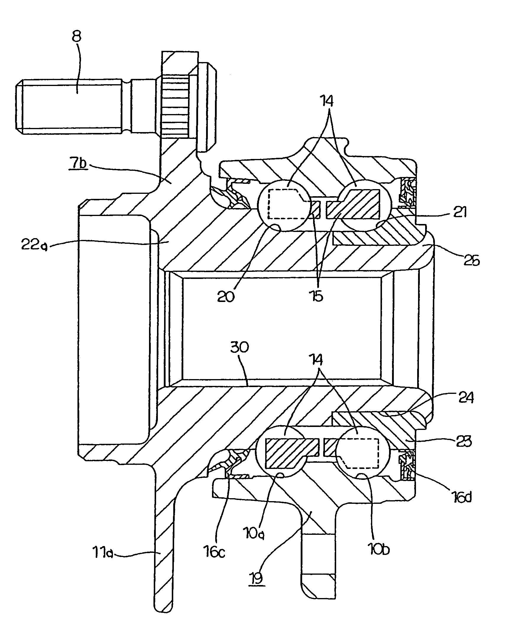 Wheel supporting rolling bearing unit