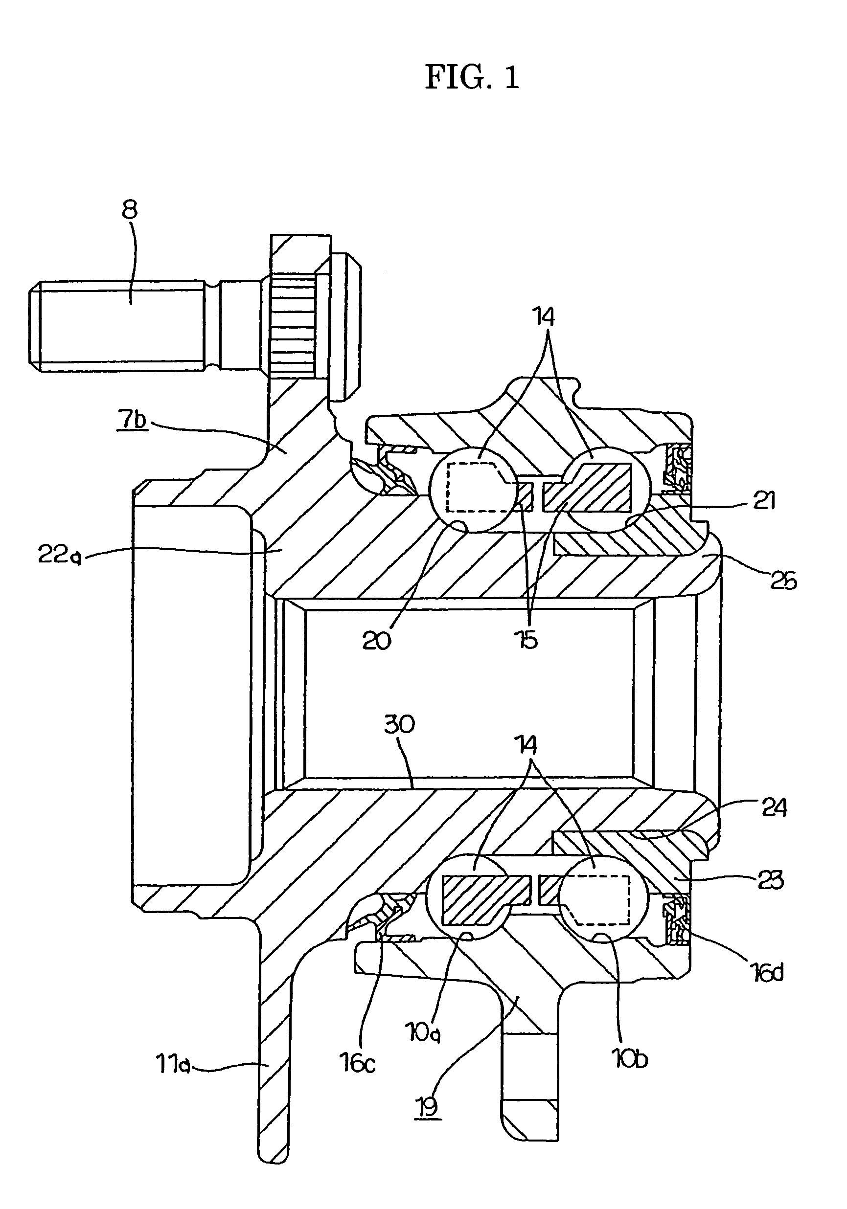 Wheel supporting rolling bearing unit